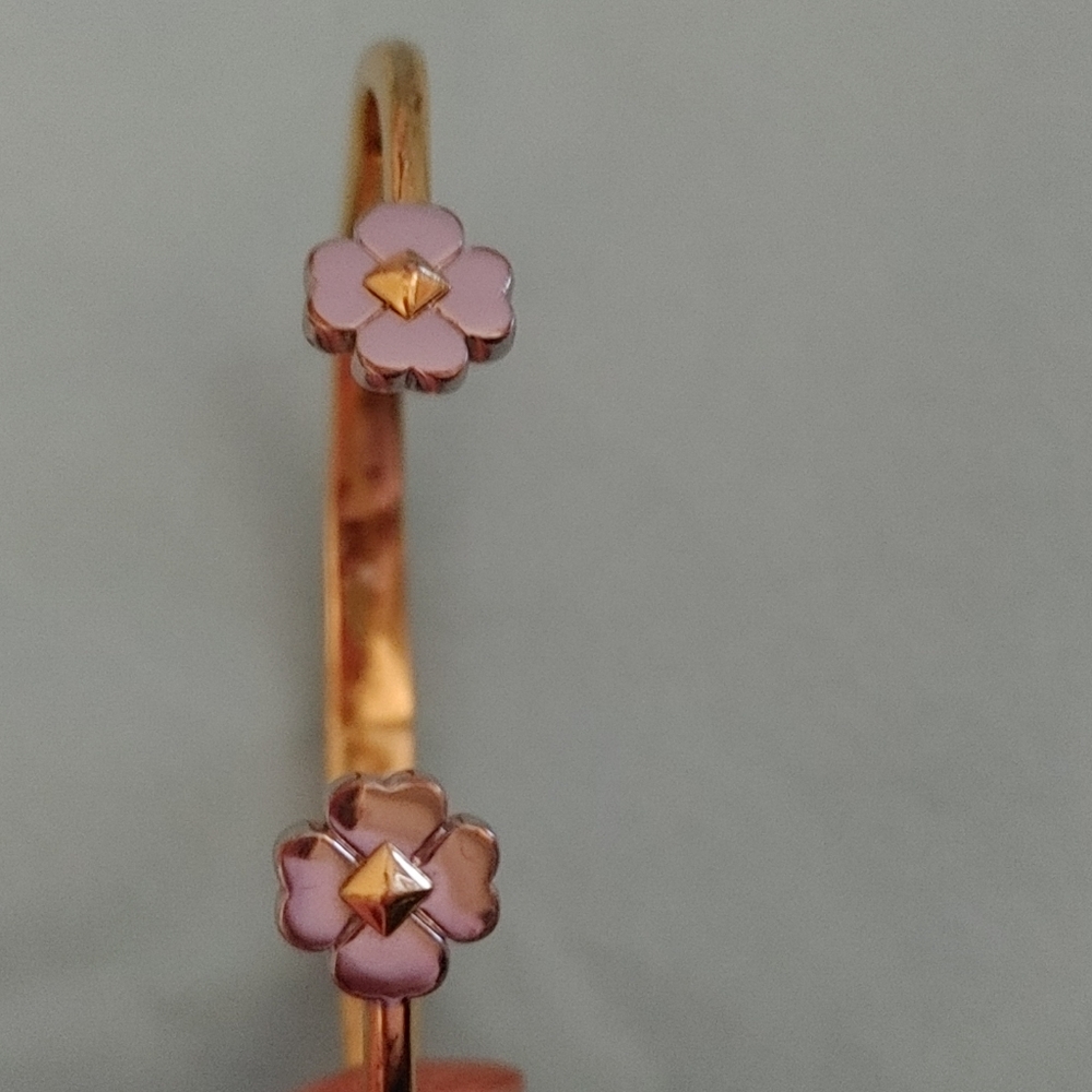 Kate Spade Gold and Silver KS Floral Open Clasp Bracelet - Picture 4 of 6